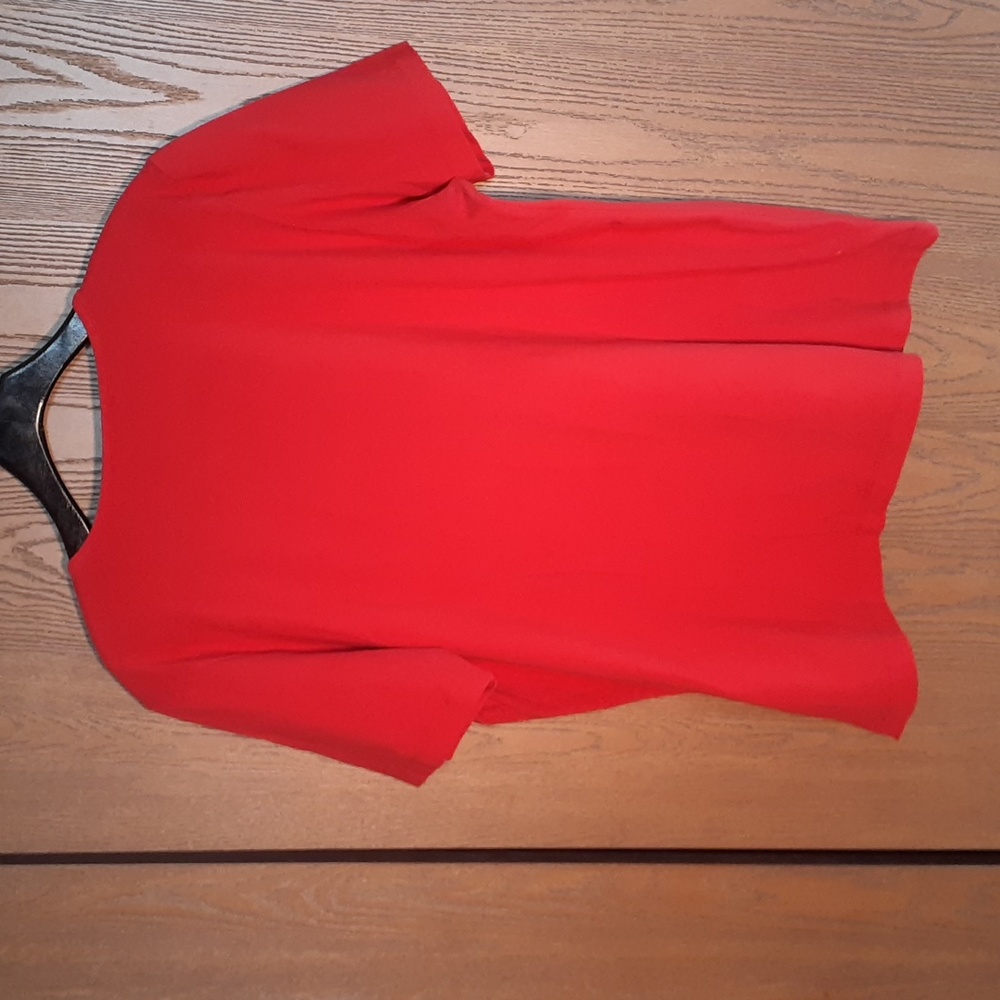 Liz Caiborn womens vintage red heavyweight cotton spandex stretch top 1X - Picture 5 of 5
